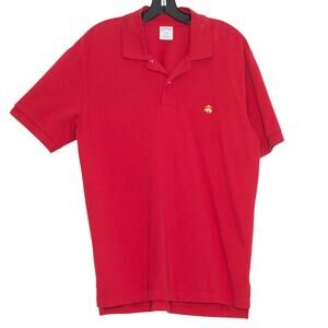 Brooks Brothers Shirt Polo Slim Fit Preppy Business Casual Old Money Red Large